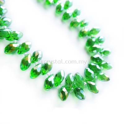 Crystal China, 13mm Teardrop, B55 Peridot AB