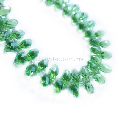 Crystal China, 13mm Teardrop, B54 Chrysolite AB