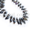 Crystal China, 13mm Teardrop, B67 Black Diamond AB Teardrop 13mm  Beads