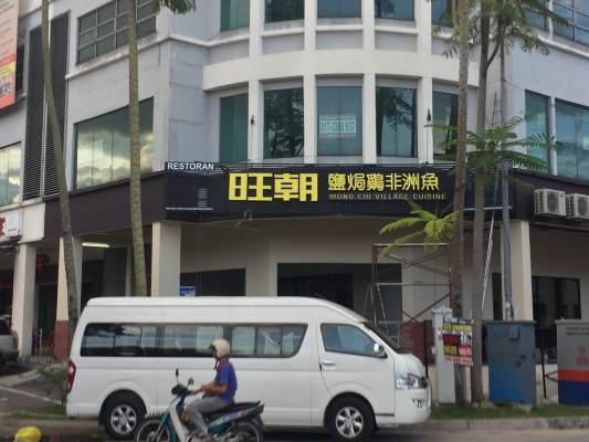 Front lit chinese lettering