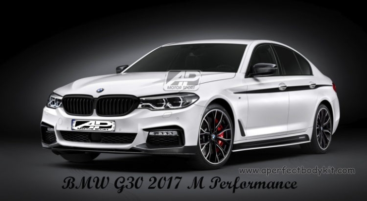 BMW G30 2017 M Performance Front Lip, Side Splitter 