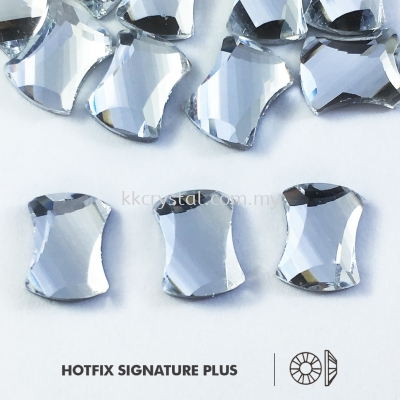 Signature PLUS, Special Shape, Code 822# Curvy Flat Back, 5.5x7mm, Crystal, 144pcs/pkt