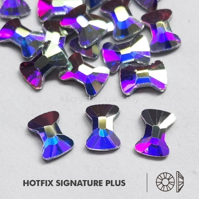 Signature PLUS, Special Shape, Code 805# Bow Tie Flat Back, 6.5x9mm, Crystal AB, 144pcs/pkt