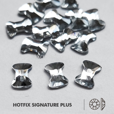 Signature PLUS, Special Shape, Code 805# Bow Tie Flat Back,6.5x9mm, Crystal, 144pcs/pkt