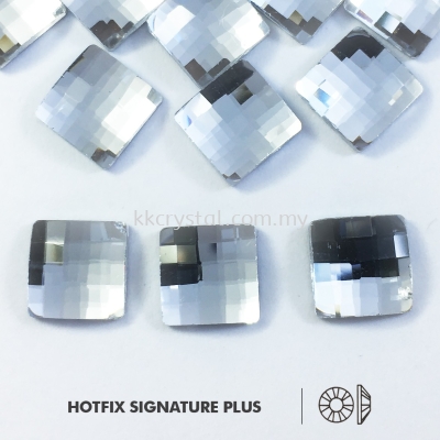 Signature PLUS, Special Shape, Code 823# Chessboard Square Flat Back, 8mm, Crystal, 144pcs/pkt