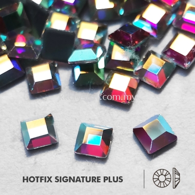 Signature PLUS, Special Shape, Code 806# Square Flat Back, 4mm, Crystal AB, 144pcs/pkt