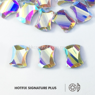 Signature PLUS, Special Shape, Code 822# Curvy Flat Back, 5.5x7mm, Crystal AB, 144pcs/pkt