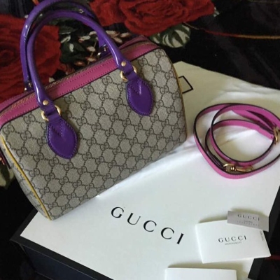 (SOLD) Gucci Boston Top Handle Bag with Sling (Two Ways Carry)