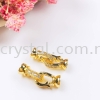 Clasp, Code 0283023, Gold Plated, 2pcs/pkt Clasp  Jewelry Findings, White Gold Plating