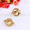 Buckle, Round, Code 0283026, Gold Plated, 2pcs/pkt Buckle  Jewelry Findings, White Gold Plating