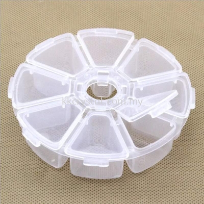 Plastik Beads Box, Round, 10cm, 013062