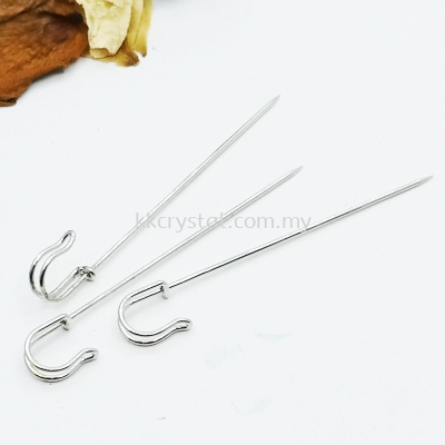 Brooch, Stick Pin, 6.5cm, Plated, 017014, 10pcs/pkt