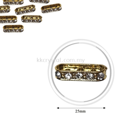 Fashion Rhinestone Diverter, S8620 Gold Crystal 18mm, 20pcs/pkt (BUY 1 GET 1 FREE)