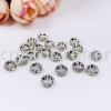 Seperator Rondelle, Curve, 6mm, Silver Plating, 20pcs/pkt Spacer, Rondelle  Jewelry Findings