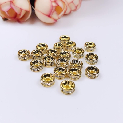 Seperator Rondelle, 6mm, Gold Plating, 20pcs/pkt