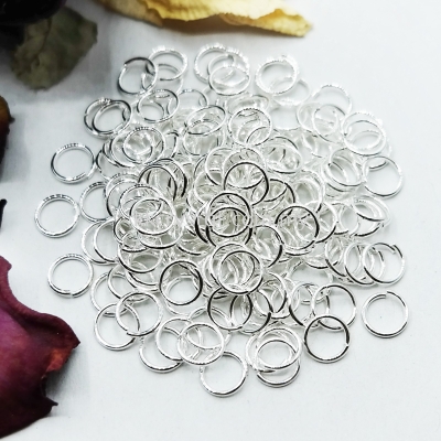 Jump Ring, 0.5x6mm, Silver Plating