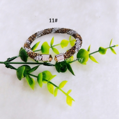 Bangle Bling2, 1 Layer, Twist Color, 11# Dorado Silver