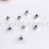 Ear Back with Plastik Disc, Plated, 027015, 50pcs/pkt Earring Findings Jewelry Findings
