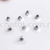 Ear Back with Plastik Disc, Plated, 027015, 50pcs/pkt Earring Findings  Jewelry Findings