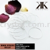 Hoop Earring, Round, 35mm, Silver Plating, 40pcs/pkt Earring Findings Jewelry Findings