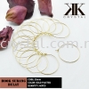 Hoop Earring, Round, 25mm, Gold Plating, 40pcs/pkt Earring Findings  Jewelry Findings