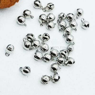 Bell, 6mm, Plated, 50pcs/pkt