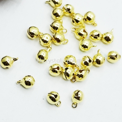 Bell, 6mm, Gold Plating, 50pcs/pkt