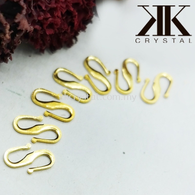 Clasp Style S, Gold Plating, 50pcs/pkt