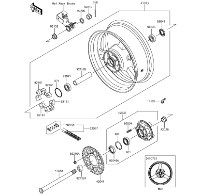 REAR WHEEL/CHAIN