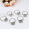 Ring with 9 Holes, Plated, 001016, 6pcs/pack Ring Base Jewelry Findings