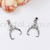 Pendant Clips, Code 023#, White Gold Plated, 4pcs/pack Pendant Clips  Jewelry Findings, White Gold Plating