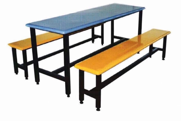 AK 608 - FIBREGLASS TABLE WITH BENCH