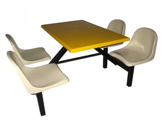 AK404 W STD303 - FIBREGLASS TABLE WITH SEAT