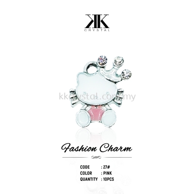 Fashion Charm, Code 27# Pink, 10pcs/pack