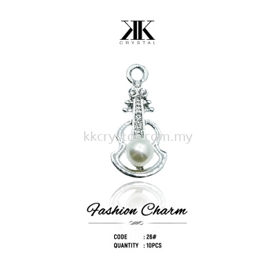 Fashion Charm, Code 26# Silver, 10pcs/pack