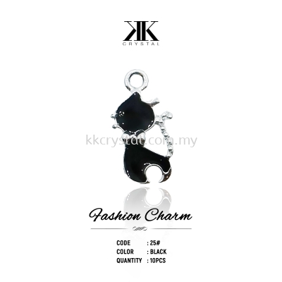 Fashion Charm, Code 25# Black, 10pcs/pack