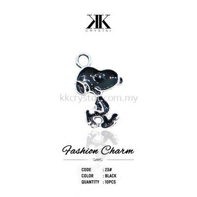 Fashion Charm, Code 23# Black, 10pcs/pack