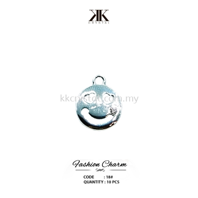 Fashion Charm, Code 18# Silver, 10pcs/pack