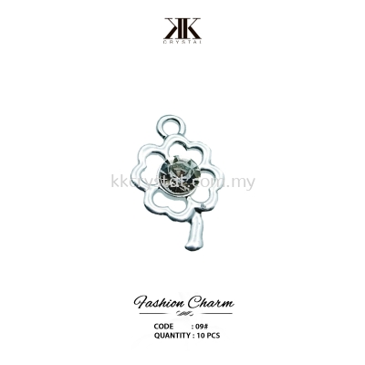 Fashion Charm, Code 09# Silver, 10pcs/pack