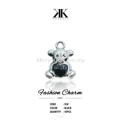 Fashion Charm, Code 01# Black, 10pcs/pack