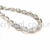 Crystal China, Teardrop 10mm, B75 Half Silver Teardrop 10mm Beads