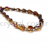 Crystal China, Teardrop 10mm, B64 Smoked Topaz AB Teardrop 10mm Beads