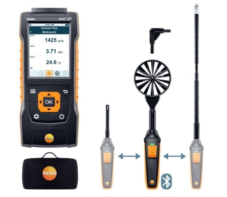 Testo 440 delta P Air Flow ComboKit 2 with Bluetooth®