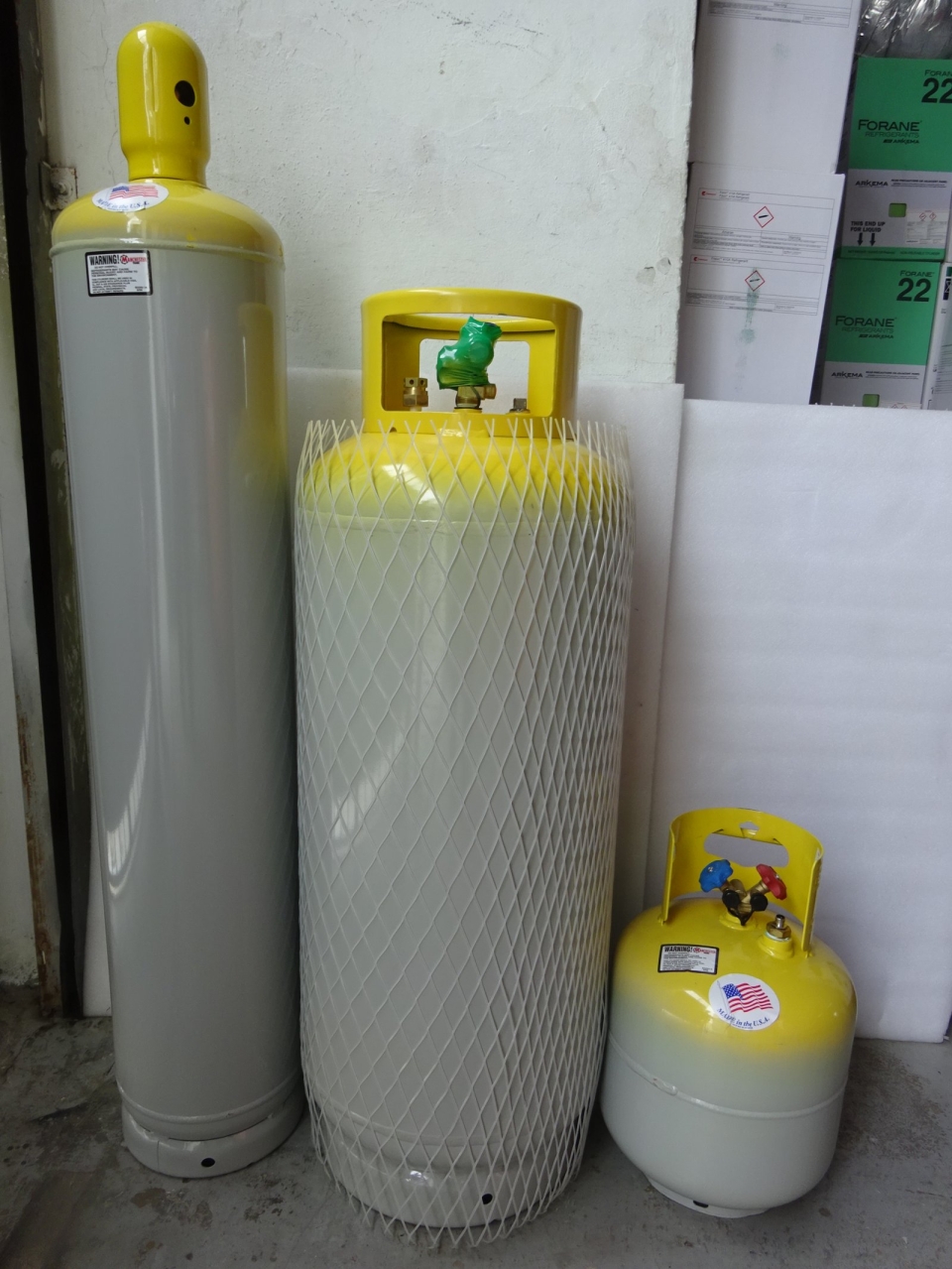 Manchester 50lbs, 123lbs & 250lbs Refrigerant Recovery Cylinders