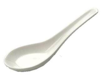 5 Inch PP Chinese Spoons (White)