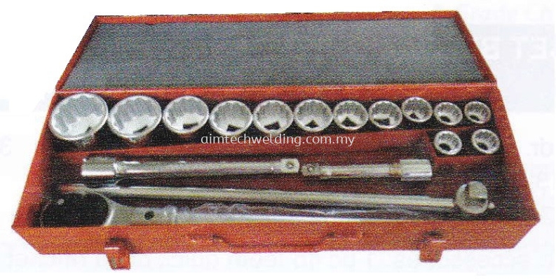 17PCS 3/4" DR. SOCKET SET (12 POINT)