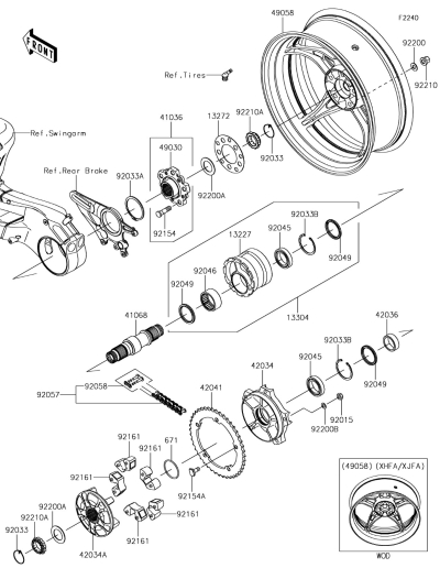 REAR WHEEL/CHAIN