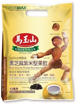 GM-BLACK SESAME*PURPLE RICE NUTS CEREAL-30G*12'S