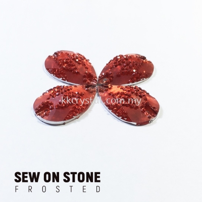 Sew On Stone, Frosted Print, 02# Teardrop, 15x22mm, Color 07#, 4pcs/pack (BUY 1 GET 1 FREE)