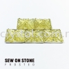 Sew On Stone, Frosted Print, 01# Square, 14x14mm, Color 01#, 5pcs/pack (BUY 1 GET 1 FREE) Sew On Stone, Frosted Print Sew On